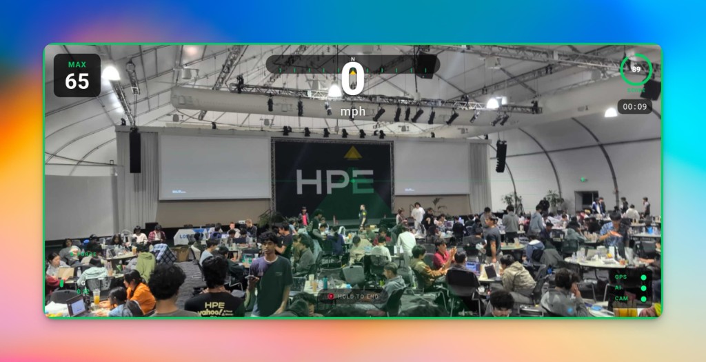 PilotPal — live HUD starting, 0 mph, sensors online