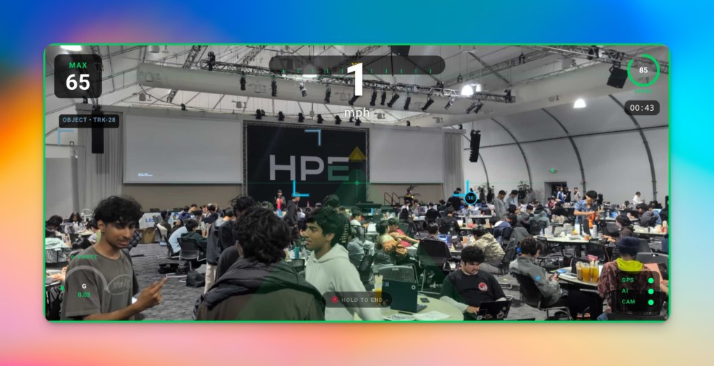 PilotPal — HUD with active object tracking and speed overlay